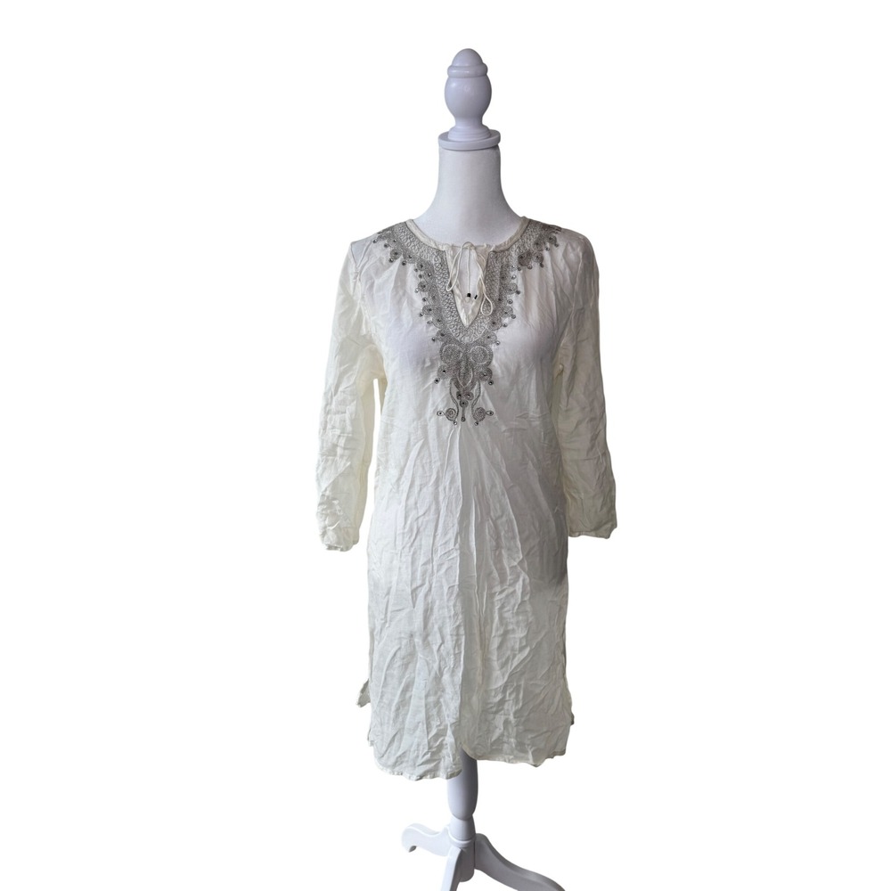 Vintage Express Semi Sheer Kimono Tunic Women's Size Small Resort Vacation Swim